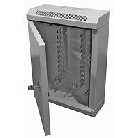 Металлический шкаф распределительный настенный с вентиляционными отверстиями емкостью до 200 пар, КВ-ШРНв-200